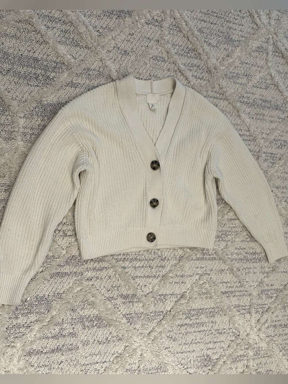 Cream Cotton Blend Sweater